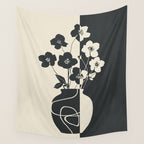 Botanical Contrast 1 Wall Tapestry Gallery Image 4