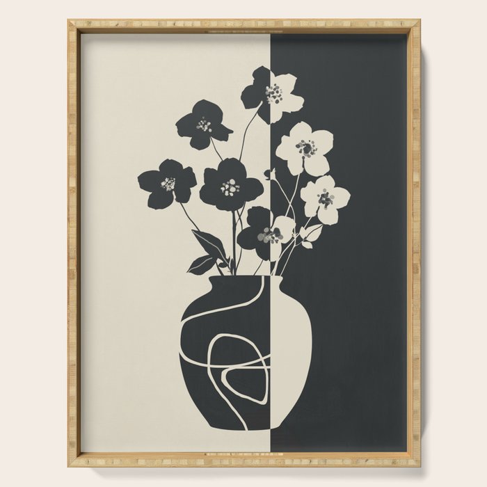 Botanical Contrast 1 Serving Tray Gallery Image 1