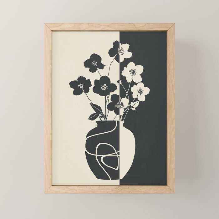 Botanical Contrast 1 Mini Art Print Gallery Image 1