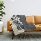 Botanical Contrast 1 Throw Blanket Gallery Image 1