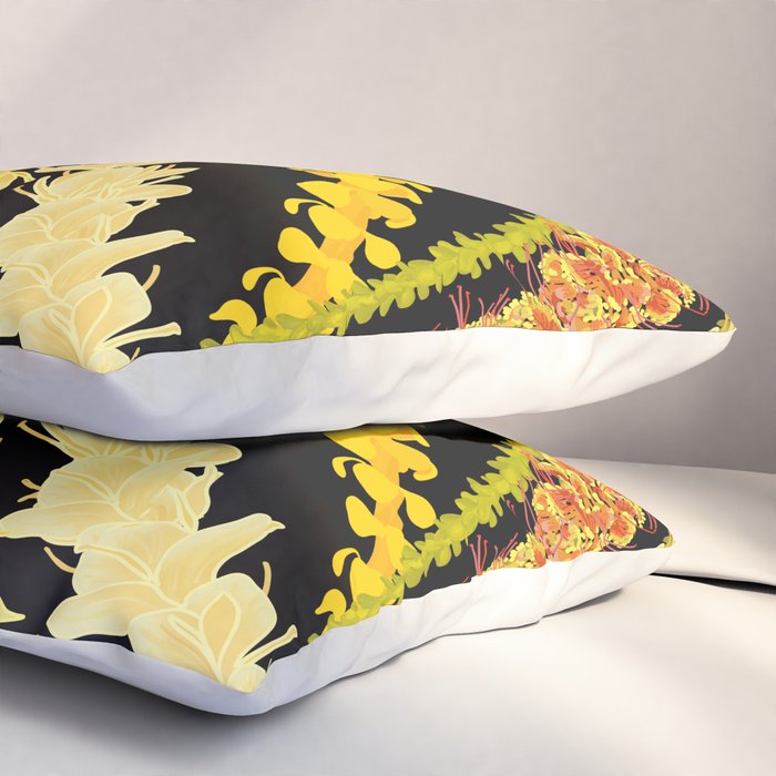 LEI VARIETY ON BLACK Pillow Sham Gallery Image 3