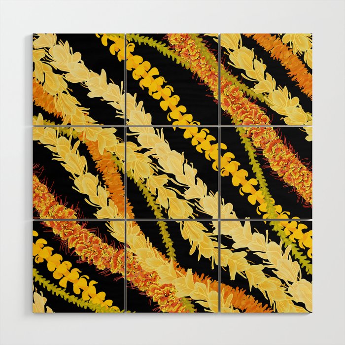 LEI VARIETY ON BLACK Wood Wall Art Gallery Image 1