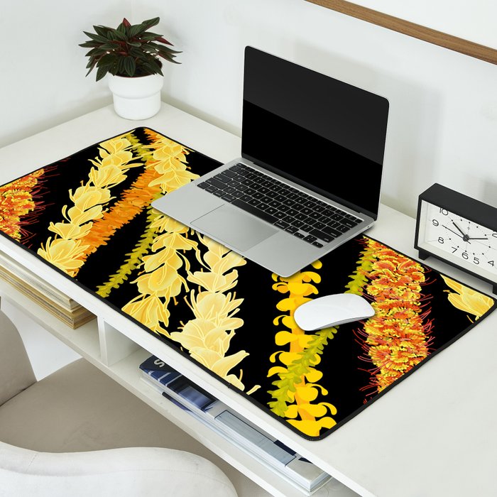 LEI VARIETY ON BLACK Desk Mat Gallery Image 2