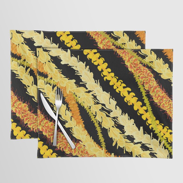LEI VARIETY ON BLACK Placemat Gallery Image 1