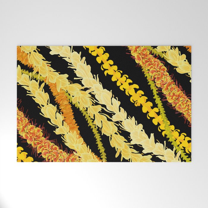 LEI VARIETY ON BLACK Welcome Mat Gallery Image 1