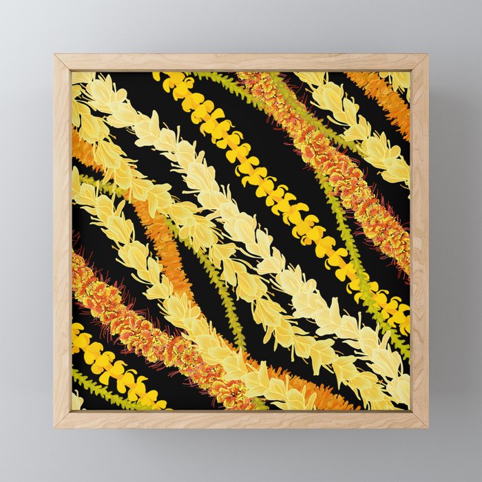 LEI VARIETY ON BLACK Mini Art Print Gallery Image 1