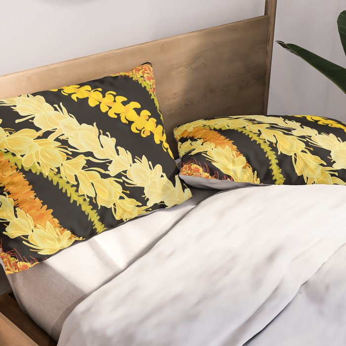 LEI VARIETY ON BLACK Pillow Sham Gallery Image 2