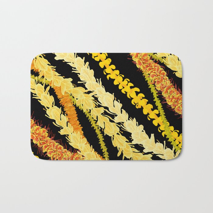 LEI VARIETY ON BLACK Bath Mat Gallery Image 1