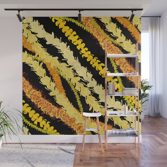 LEI VARIETY ON BLACK Wall Mural Gallery Image 1
