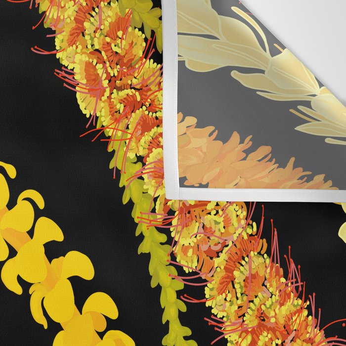 LEI VARIETY ON BLACK Wall Tapestry Gallery Image 3