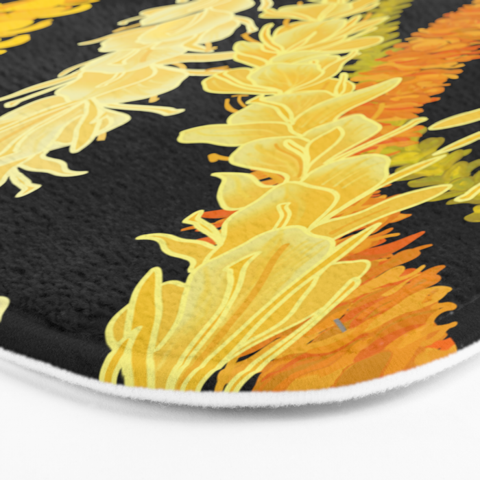 LEI VARIETY ON BLACK Bath Mat Gallery Image 3