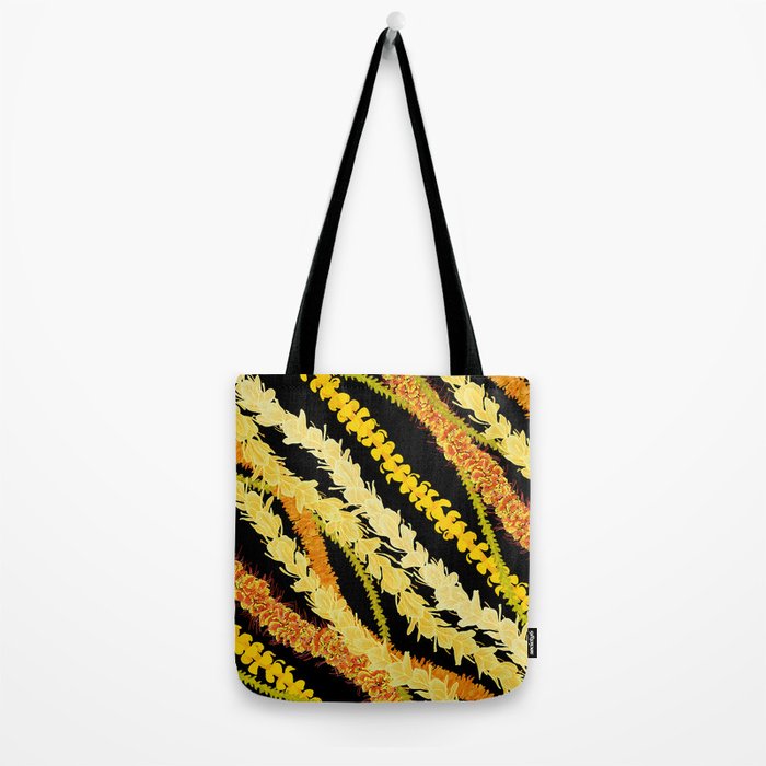 LEI VARIETY ON BLACK Tote Bag Gallery Image 2