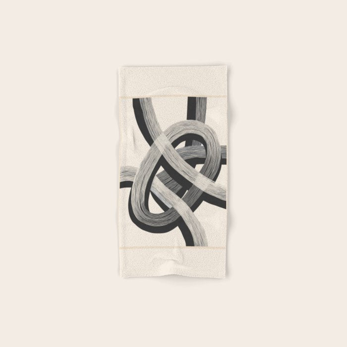 Interwoven Lines Abstract Art 1 Bath Towel Gallery Image 1