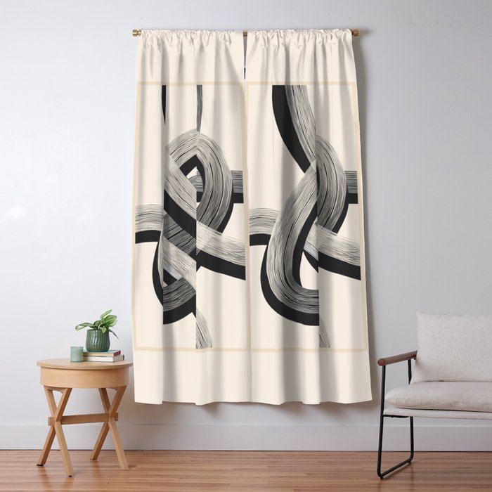 Interwoven Lines Abstract Art 1 Window Curtain Gallery Image 1