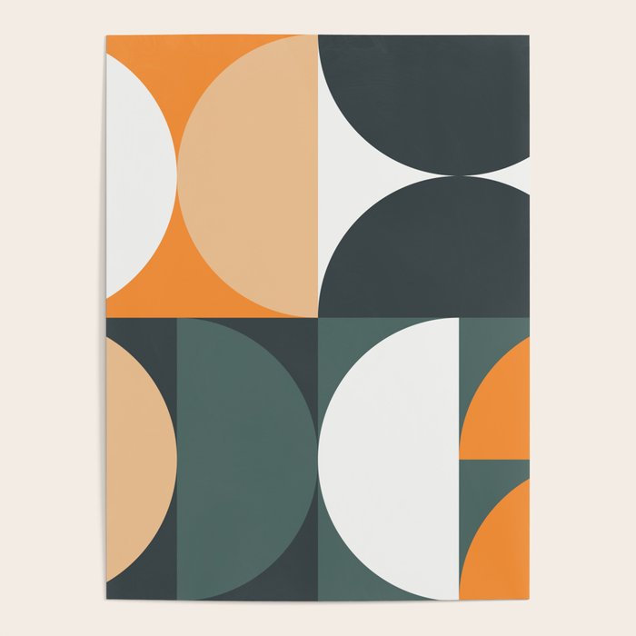 Mid Century Geometric 15B Poster Gallery Image 1