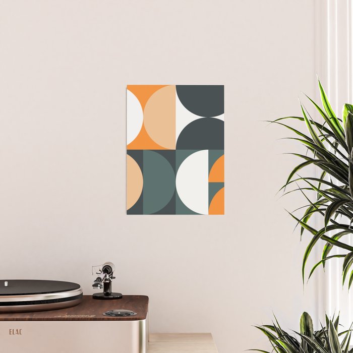 Mid Century Geometric 15B Poster Gallery Image 2