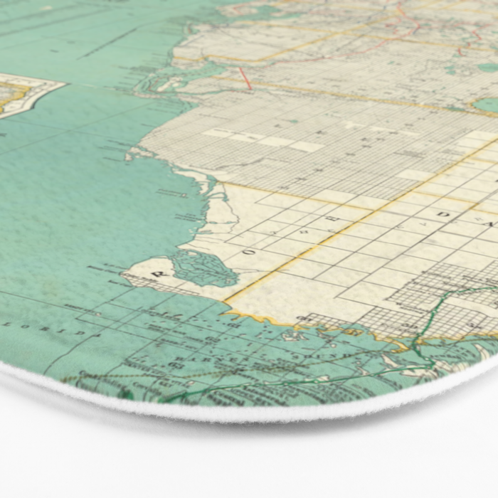 Vintage Florida Map (1916) Bath Mat Gallery Image 3