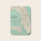 Vintage Florida Map (1916) Bath Mat Gallery Image 1