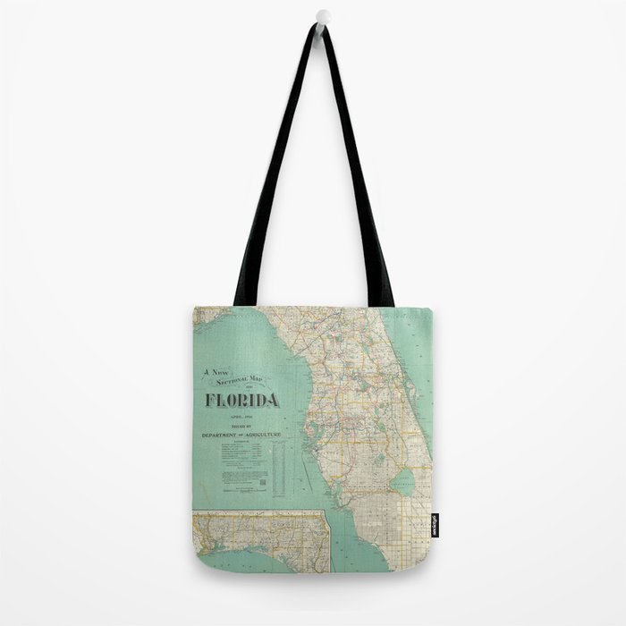 Vintage Florida Map (1916) Tote Bag Gallery Image 2