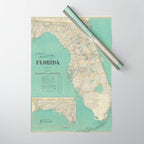 Vintage Florida Map (1916) Wrapping Paper Gallery Image 1