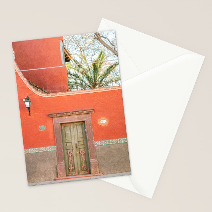 Mexico Red and Green | The San Miguel de Allende Mexico door Stationery Card Gallery Image 2