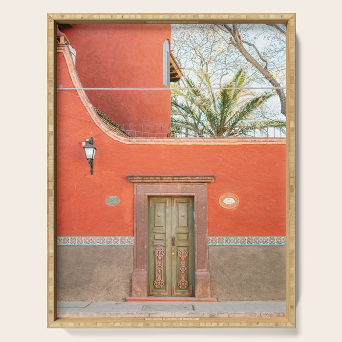 Mexico Red and Green | The San Miguel de Allende Mexico door Serving Tray Gallery Image 1
