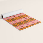Retro Flower 10B Yoga Mat Gallery Image 2
