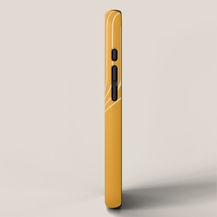 Mid Century Modern Geometric 118 in Yellow Gold Shades (Rainbow and Sun Abstraction) iPhone Case Gallery Image 2