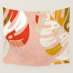 shapes leave minimal abstract art Wall Tapestry Gallery Image 4