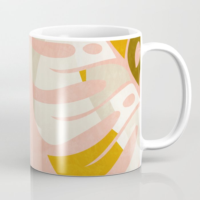 shapes leave minimal abstract art Coffee Mug Gallery Image 1