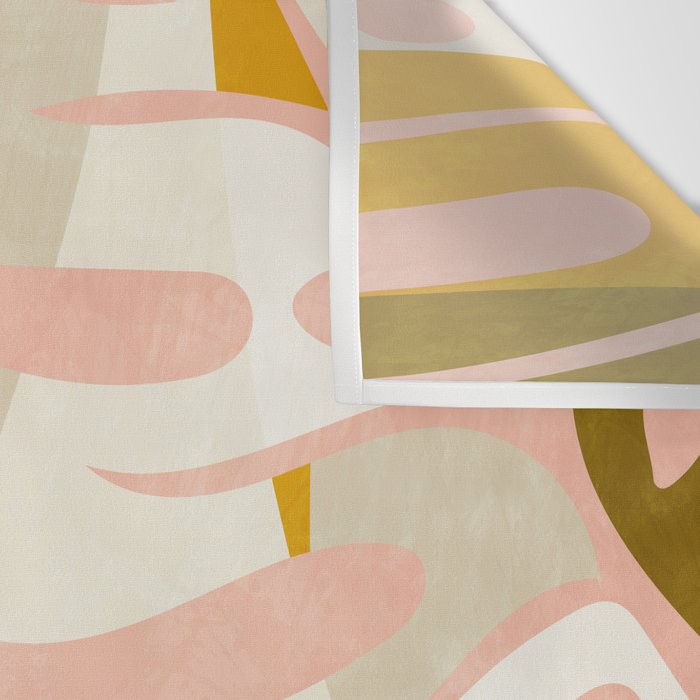 shapes leave minimal abstract art Wall Tapestry Gallery Image 3