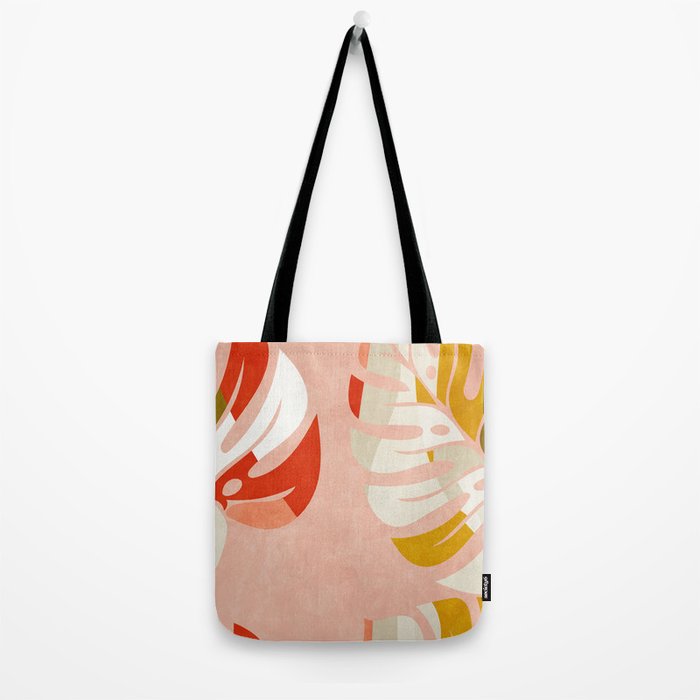 shapes leave minimal abstract art Tote Bag Gallery Image 2