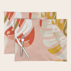 shapes leave minimal abstract art Placemat Gallery Image 1