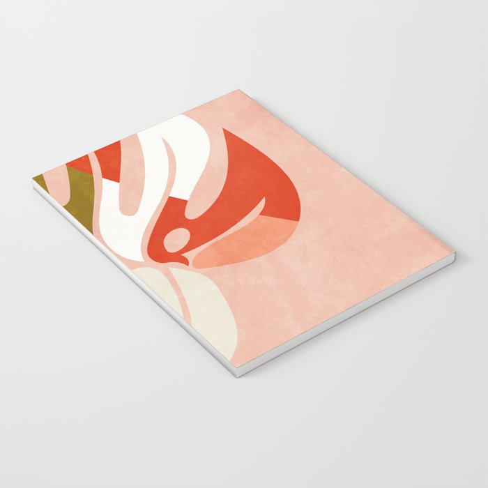 shapes leave minimal abstract art Notebook Gallery Image 3