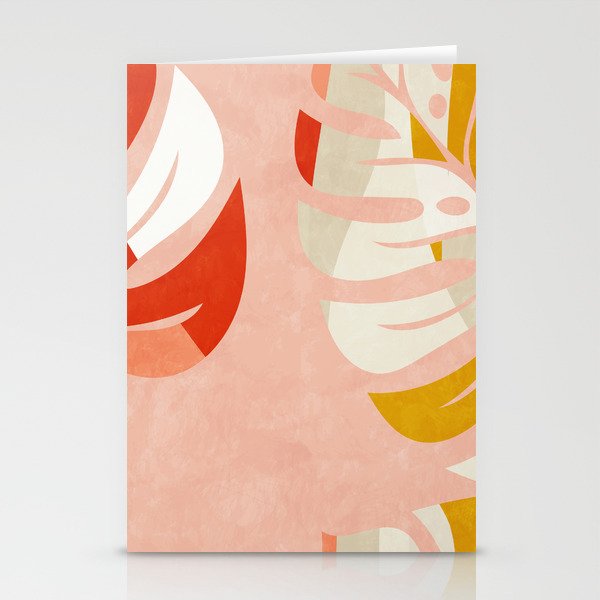 shapes leave minimal abstract art Stationery Card Gallery Image 2