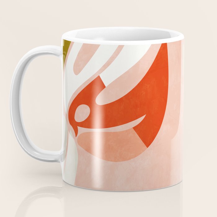shapes leave minimal abstract art Coffee Mug Gallery Image 3