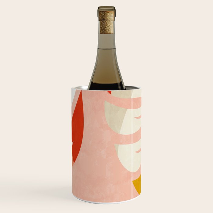 shapes leave minimal abstract art Wine Chiller Gallery Image 1