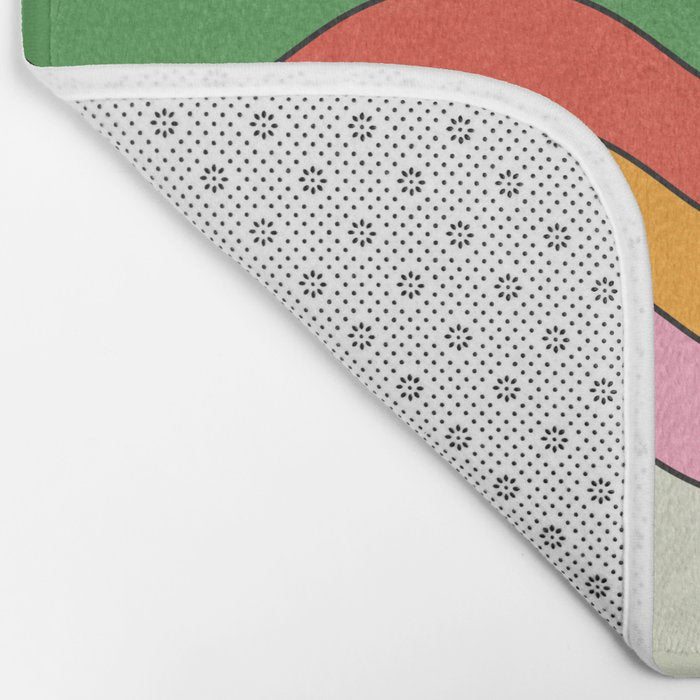 Retro Candy Waves Bath Mat Gallery Image 2