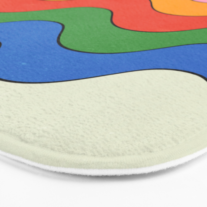 Retro Candy Waves Bath Mat Gallery Image 3
