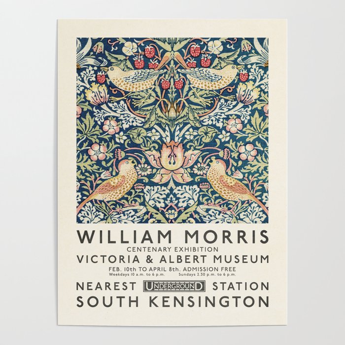 Strawberry Thief William Morris Art Exhibition Poster Gallery Image 4