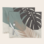 Minimal Monstera Palm Finesse #1 #tropical #decor #art #society6 Placemat Gallery Image 1