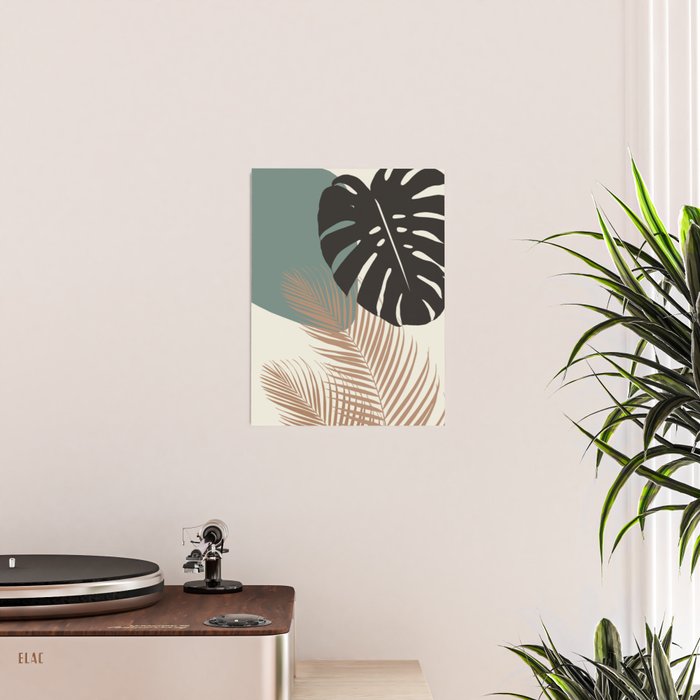 Minimal Monstera Palm Finesse #1 #tropical #decor #art #society6 Poster Gallery Image 2