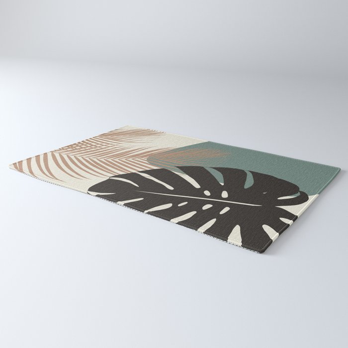 Minimal Monstera Palm Finesse #1 #tropical #decor #art #society6 Rug Gallery Image 3