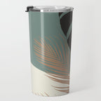 Minimal Monstera Palm Finesse #1 #tropical #decor #art #society6 Travel Mug Gallery Image 3