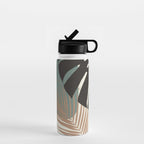 Minimal Monstera Palm Finesse #1 #tropical #decor #art #society6 Water Bottle Gallery Image 1