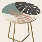 Minimal Monstera Palm Finesse #1 #tropical #decor #art #society6 Side Table Gallery Image 2