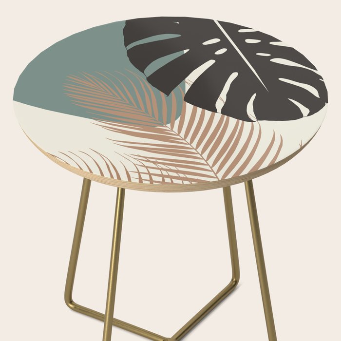 Minimal Monstera Palm Finesse #1 #tropical #decor #art #society6 Side Table Gallery Image 2