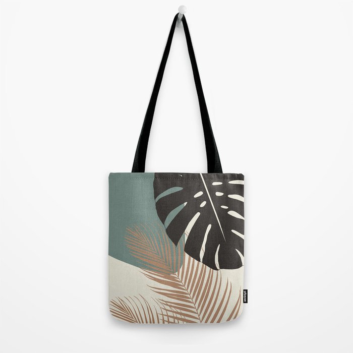 Minimal Monstera Palm Finesse #1 #tropical #decor #art #society6 Tote Bag Gallery Image 2