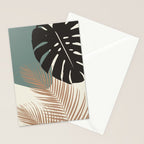 Minimal Monstera Palm Finesse #1 #tropical #decor #art #society6 Stationery Card Gallery Image 2