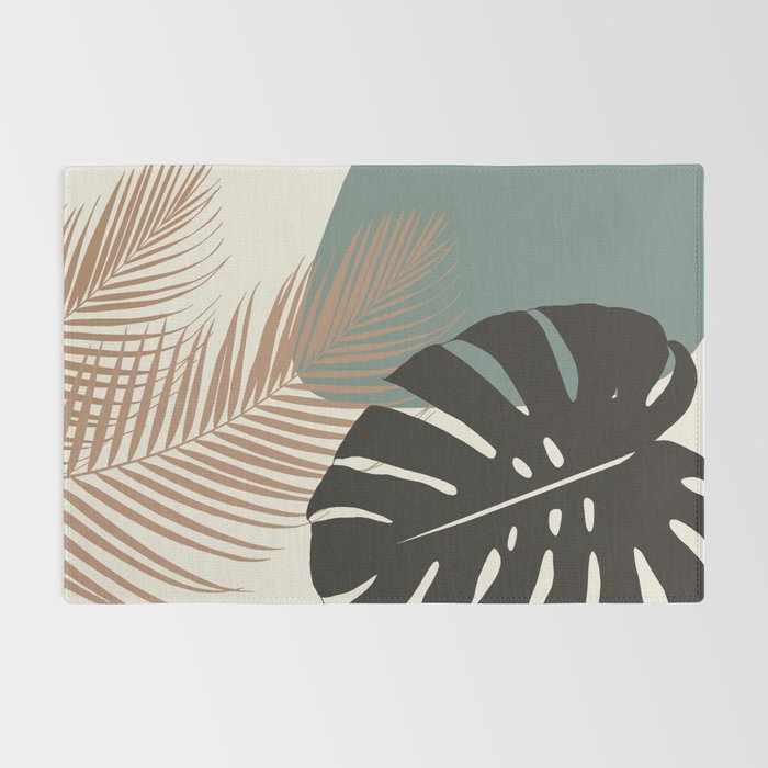 Minimal Monstera Palm Finesse #1 #tropical #decor #art #society6 Rug Gallery Image 2